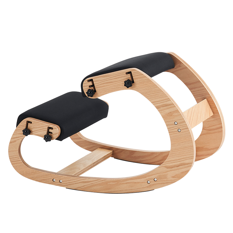 Kancelárska stolička na kolená s čiernym čalúneným sedadlom (Y-C33)