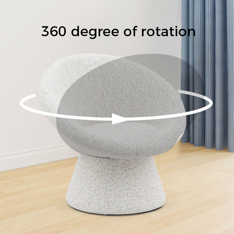 Severská biela látka Lenivý okrúhly tvar Obývacia stolička Jednomiestna pohovka Pohovka Accent Lounge Kreslá s opierkou (GY-645)