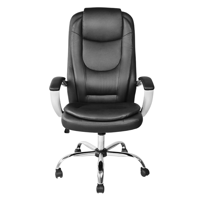 Kancelárske kreslo s vysokým operadlom a lakovanou čalúnenou lakťovou opierkou (M-6123)