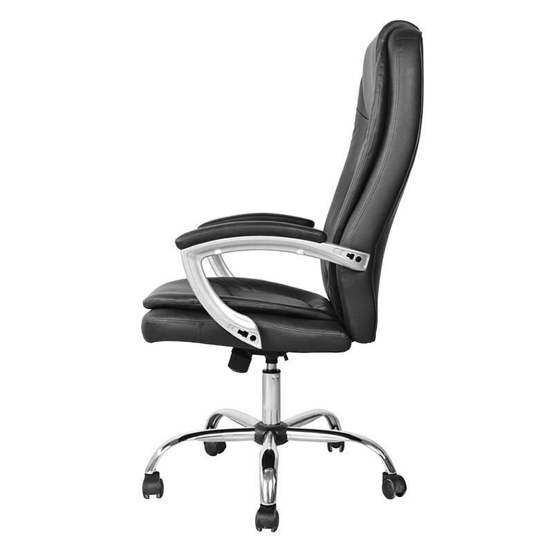 Kancelárske kreslo s vysokým operadlom a lakovanou čalúnenou lakťovou opierkou (M-6123)