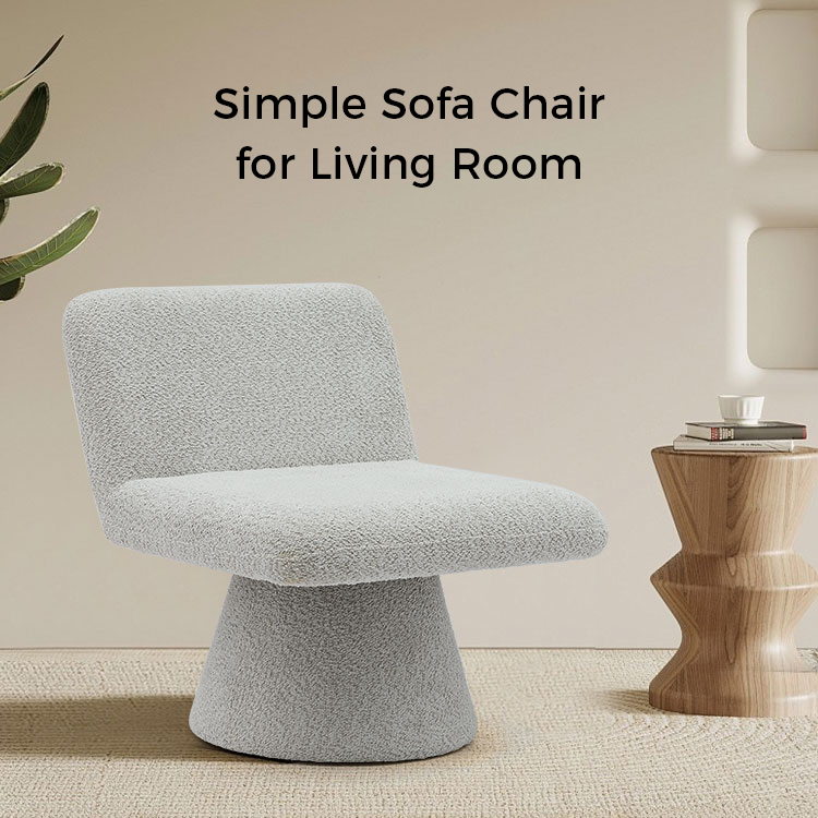 Moderná sivá čalúnená otočná salóniková stolička Látkové kreslo Obývacia izba Jednolôžková rozkladacia stolička (GY-642)