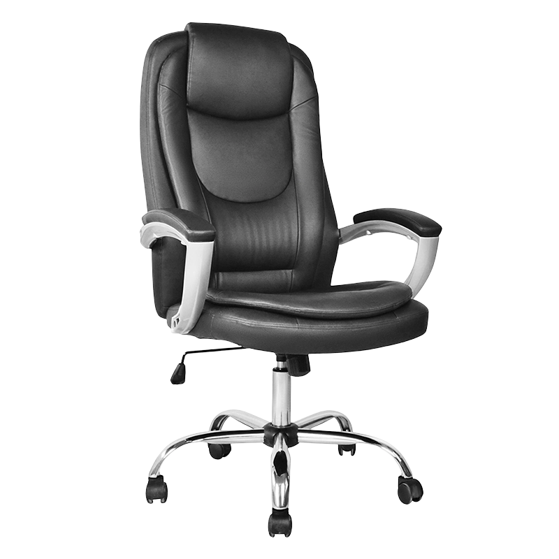 Kancelárske kreslo s vysokým operadlom a lakovanou čalúnenou lakťovou opierkou (M-6123)